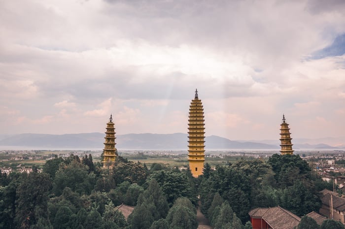 The Three Pagodas in China