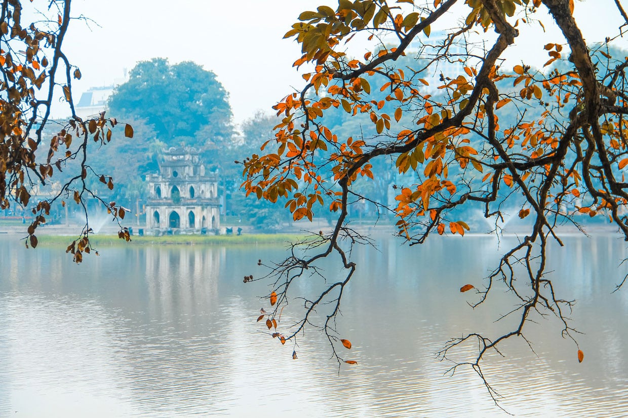 Hoan Kiem Lake in Vietnam