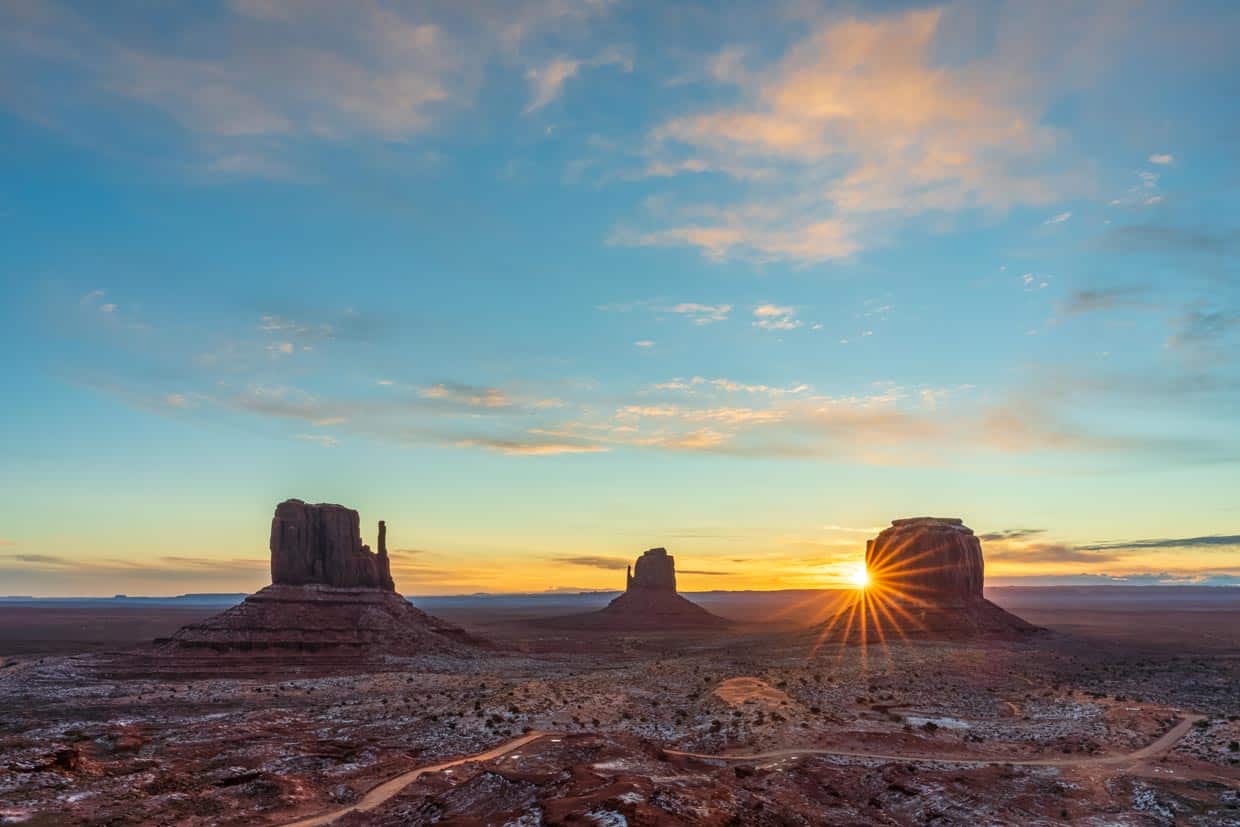 Sunrise in Monument Valley