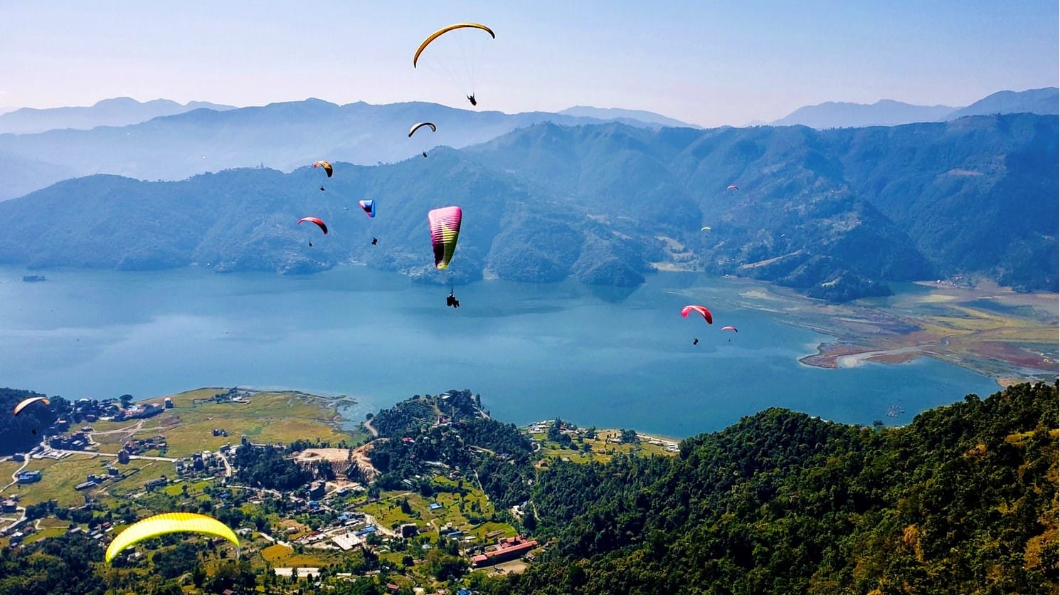 Lake Phewa in Pokhara Nepal