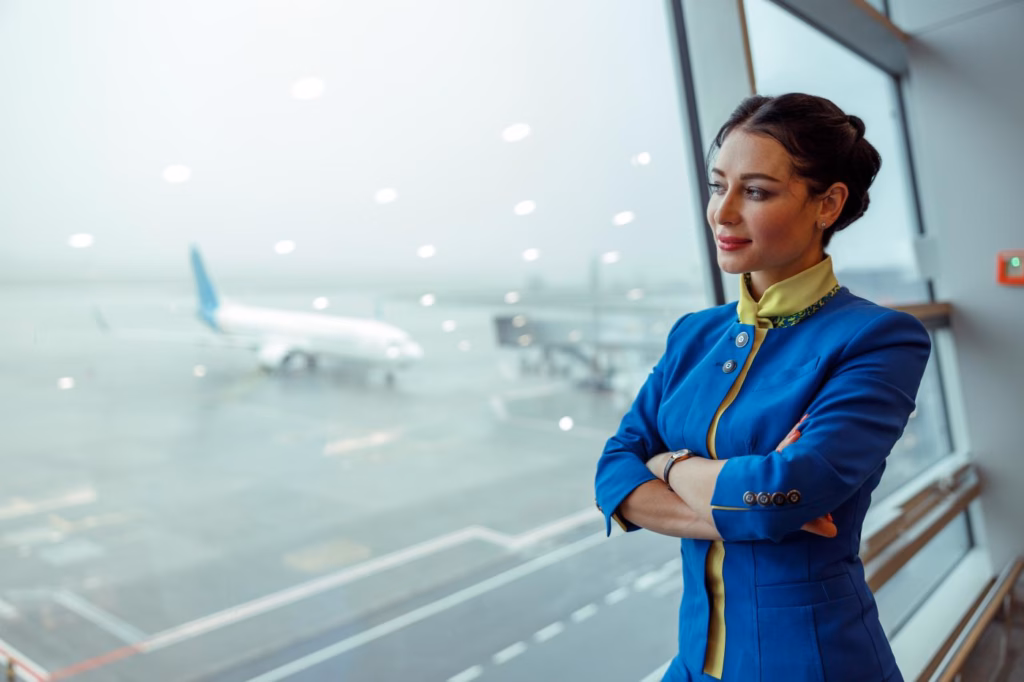 A woman at airport - Choose the best airline